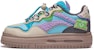 (W) Kasut Sukan Rendah Li-Ning x Disney FUTURE C1 Retro 'Beige Multi'. AGCT244-3
