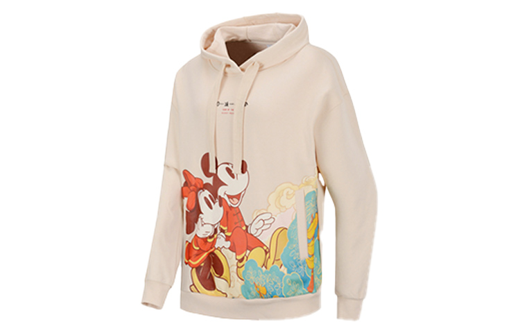 (Women) Li-Ning Disney Oversized Hoodie Beige 杏 AWDQ146-1
