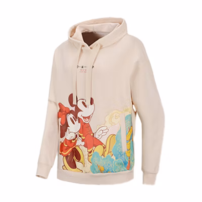 (Women) Li-Ning Disney Oversized Hoodie Beige 杏 AWDQ146-1