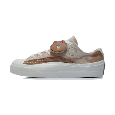 (W) Li-Ning Line Friend Vulc Low 'Brown White'