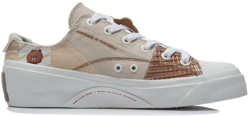 (Women) Li-Ning x Line Friend Vulc Low 'Brown White' AGCR280-1 Order (Women) Li-Ning x Line Friend Vulc Low 'Brown White' AGCR280-1