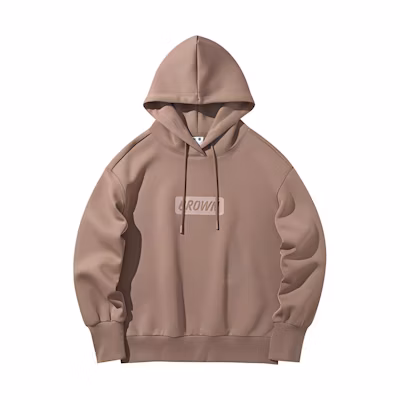 (Women) Li-Ning LINE FRIENDS Brown Bear Hoodie Oversized Pullover Khaki AWDQB08-3