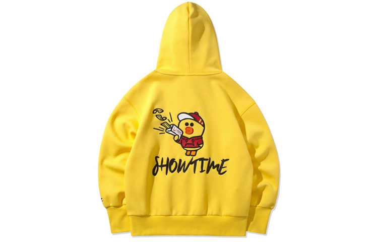 (Women) Li-Ning LINE FRIENDS Yellow Oversized Pullover Hoodie AWDQB08-2