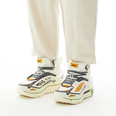 (W) Li-Ning x LNG ''Bai Wuchang Vanilla White High'' Scarpe Bianche Alte LGLS002-1 Details for (W) Li-Ning x LNG ''Bai Wuchang Vanilla White High'' Scarpe Bianche Alte LGLS002-1