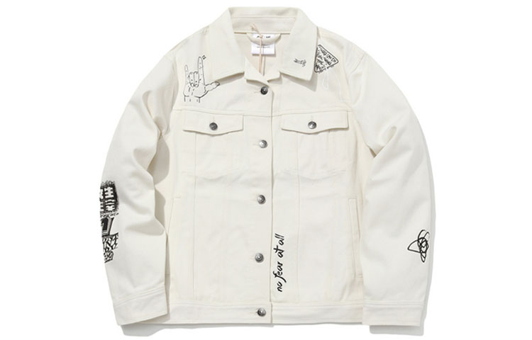 Order (Women) Li-Ning x X-girl Joint Silhouette Casual Jacket - Cloud White AFDQ372-1