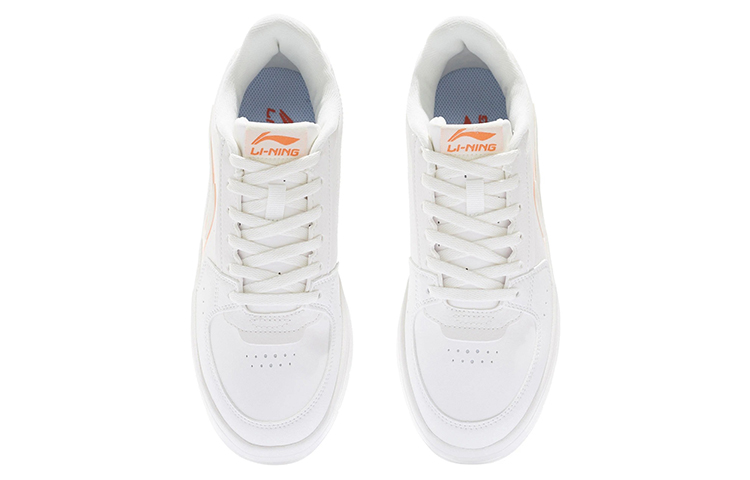 Shop LiNing李寧 星河 經典休閒 耐磨透氣 低筒 運動鞋 女款 白橙色