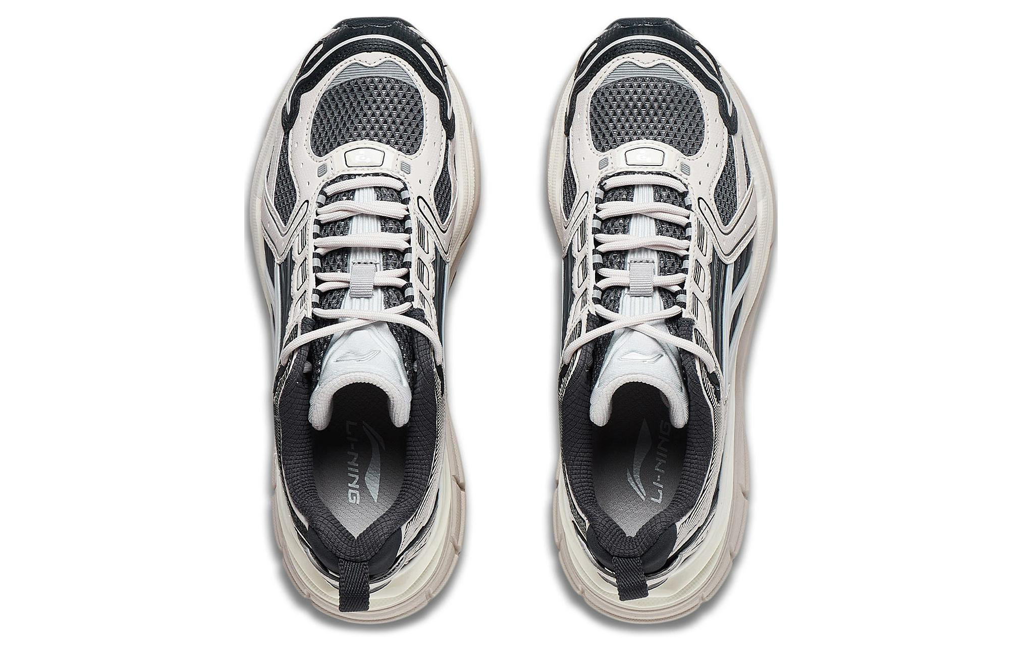 Shop LiNing李寧 羿星 5 織物合成革 防滑耐磨 低幫 運動休閒鞋 女款 黑灰