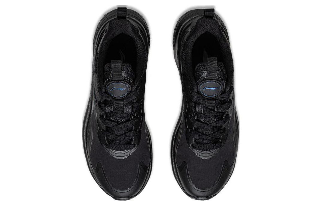 Shop LiNing李寧 游弋 潮流經典 耐磨防滑 低幫 生活休閒鞋 女款 黑色