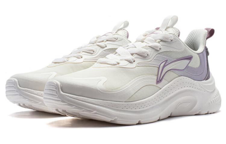 Lookbook 李寧 游弋 潮流經典 耐磨防滑 低幫 生活休閒鞋 女款 白紫色