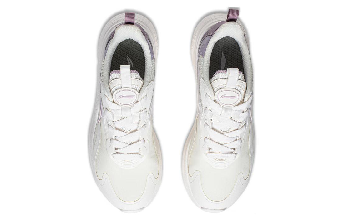 Shop 李寧 游弋 潮流經典 耐磨防滑 低幫 生活休閒鞋 女款 白紫色