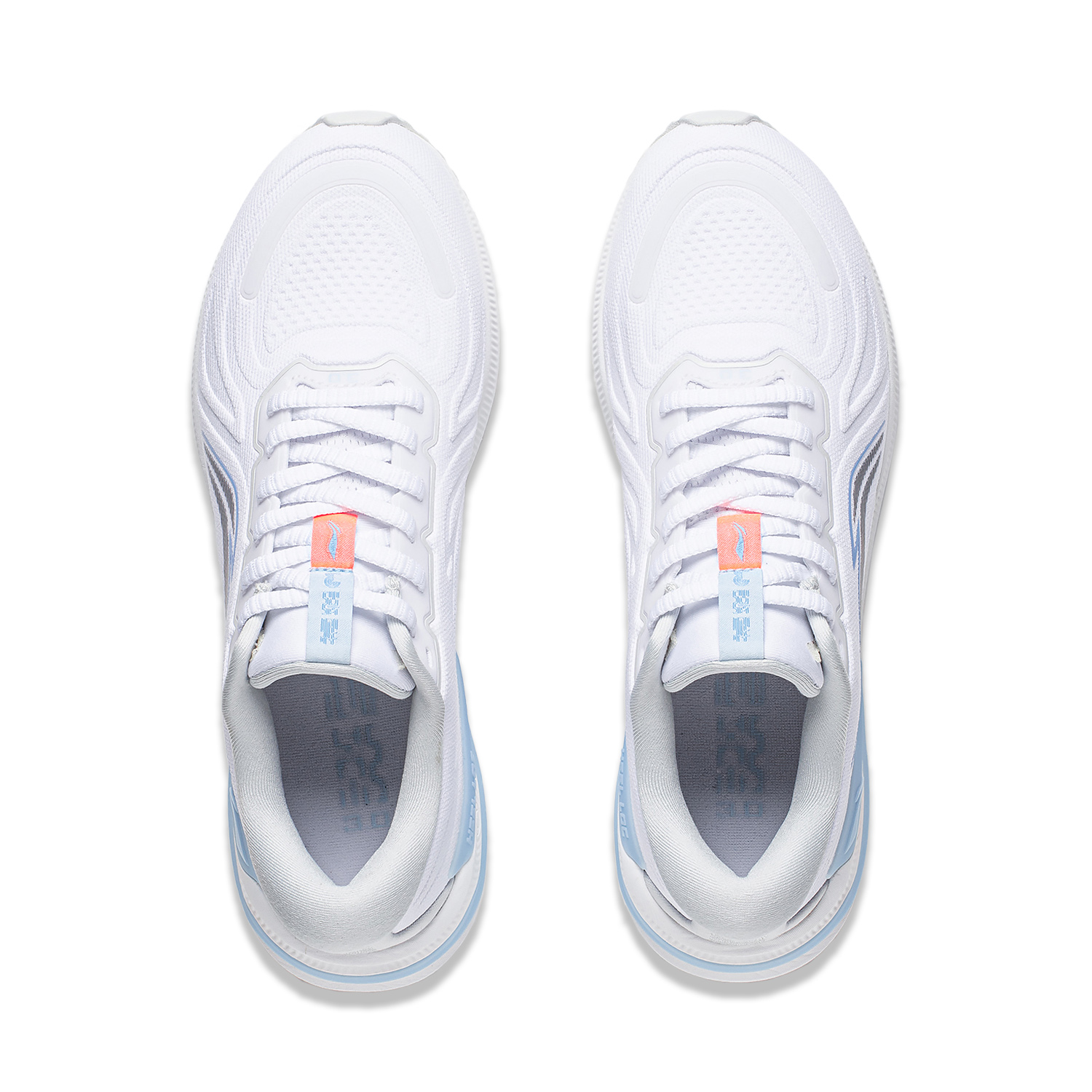 Shop LiNing李寧 越影3.0 舒適百搭 輕便耐磨 減震透氣 低幫 跑步鞋 女款 白灰