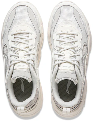 LiNing李寧 雲海 舒適 防滑耐磨 生活休閒鞋 女款 白灰 Shop LiNing李寧 雲海 舒適 防滑耐磨 生活休閒鞋 女款 白灰