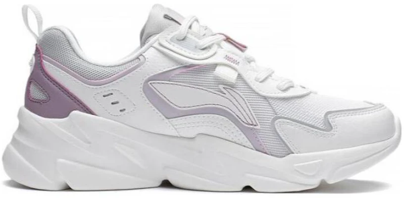 LiNing李寧 云海 防滑耐磨 低帮 運動休閒鞋 女款 白灰紫 Order LiNing李寧 云海 防滑耐磨 低帮 運動休閒鞋 女款 白灰紫