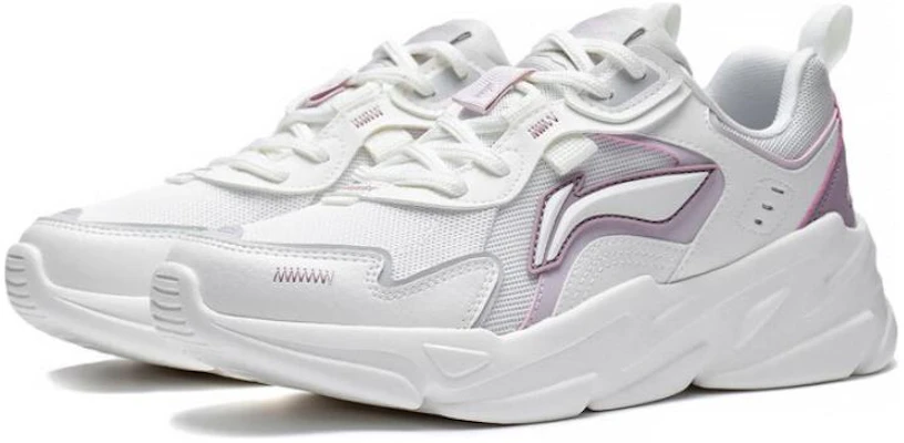 LiNing李寧 云海 防滑耐磨 低帮 運動休閒鞋 女款 白灰紫 Lookbook LiNing李寧 云海 防滑耐磨 低帮 運動休閒鞋 女款 白灰紫