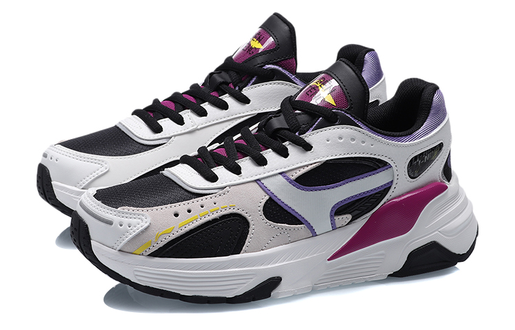 Lookbook (W) Li-Ning Zheng Rong 92 ''Zwart Roze Wit'' ''Retro Lage Pentium Sneakers'' AGCQ242-3