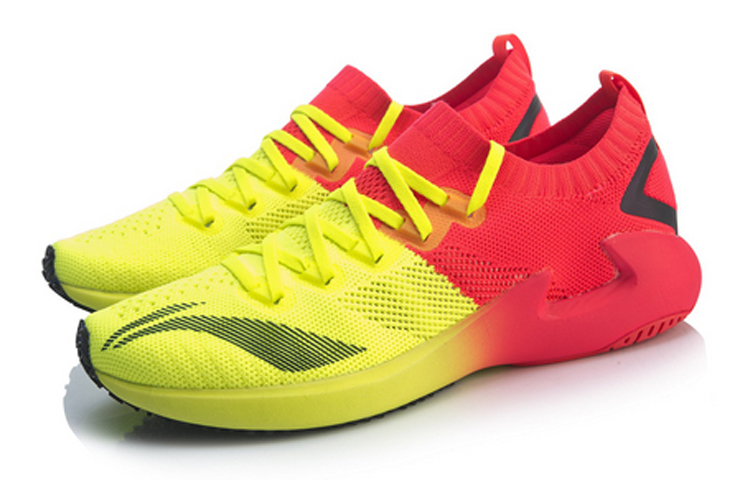 Order LiNing李寧 追風 一體織 低幫 跑步鞋 女款 黃紅