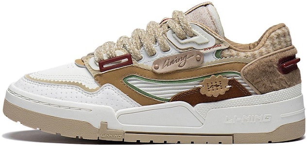 LiNing李寧 001 Btc Prm 耐磨透氣 低幫 板鞋 女款 白褐 Buy LiNing李寧 001 Btc Prm 耐磨透氣 低幫 板鞋 女款 白褐