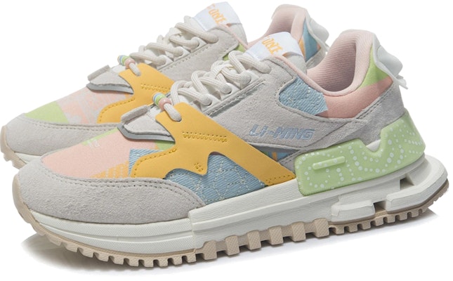 (Women) Li-Ning 001 Classic 'Grey Blue Yellow' AGCR122-6 Lookbook (Women) Li-Ning 001 Classic 'Grey Blue Yellow' AGCR122-6