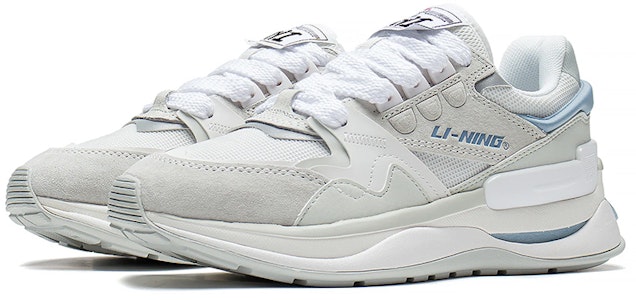 LiNing李寧 001 織物合成皮 減震防滑耐磨 低筒 運動休閒鞋 女款 白藍 Lookbook LiNing李寧 001 織物合成皮 減震防滑耐磨 低筒 運動休閒鞋 女款 白藍