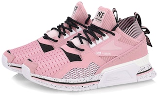 LiNing李寧 001 T1000 一體織透氣潮流休閒鞋 女款 嬌粉紅 Lookbook LiNing李寧 001 T1000 一體織透氣潮流休閒鞋 女款 嬌粉紅