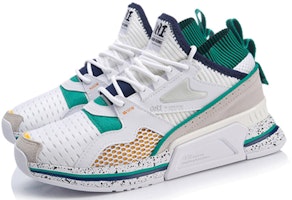 LiNing李寧 001 T1000 防滑耐磨輕便 低筒 運動休閒鞋 女款 白綠 Lookbook LiNing李寧 001 T1000 防滑耐磨輕便 低筒 運動休閒鞋 女款 白綠