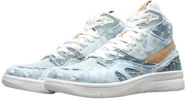 李宁937 Deluxe Hi 高帮复古籃球鞋 女款 迷霧藍 Lookbook 李宁937 Deluxe Hi 高帮复古籃球鞋 女款 迷霧藍