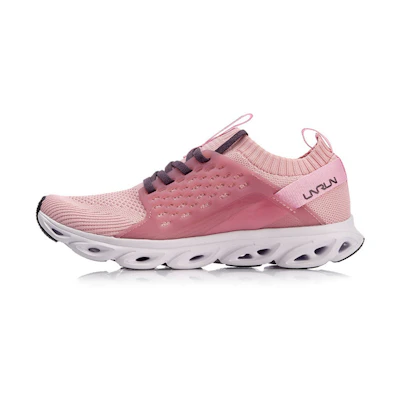 (W) Li-Ning Arc 'Pink Breathable Knit' Running Shoe