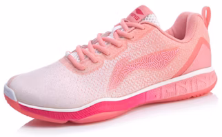 LiNing李寧 防滑透氣 低幫羽毛球鞋 女款 竺葵粉 Lookbook LiNing李寧 防滑透氣 低幫羽毛球鞋 女款 竺葵粉