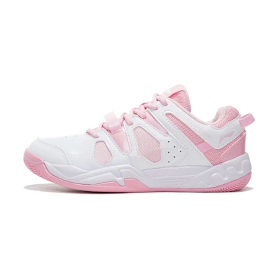 (W) Li-Ning Badminton Shoes 'Standard White Light Pinkred'
