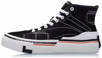 (Women) Li-Ning Canvas Hi Shoes 'Black White Red' AECR008-4 (Women) Li-Ning Canvas Hi Shoes 'Black White Red' AECR008-4