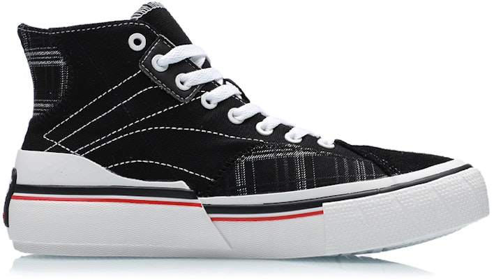 (Women) Li-Ning Canvas Hi Shoes 'Black White Red' AECR008-4 Order (Women) Li-Ning Canvas Hi Shoes 'Black White Red' AECR008-4