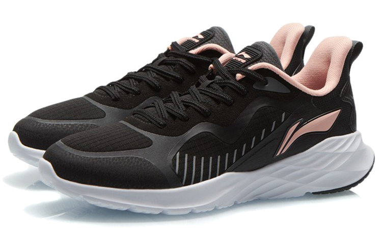 Lookbook LiNing李寧 休閒 減震耐磨反光 低筒 跑步鞋 女款 灰黑