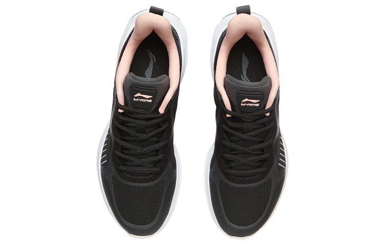 Shop LiNing李寧 休閒 減震耐磨反光 低筒 跑步鞋 女款 灰黑