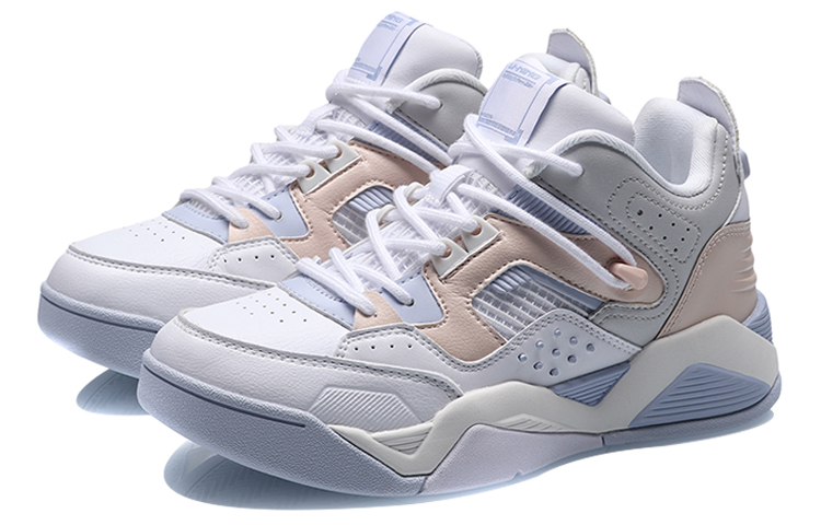 Lookbook (W) 리닝 캐주얼 농구화 '화이트 블루 핑크' AGBR022-3