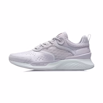 (W) Li-Ning Casual Running Low 'Light Grey Purple'