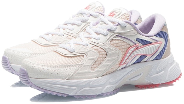 (Women) Li-Ning Casual Running Shoes 'White Pink Blue' ARLR014-3 Lookbook (Women) Li-Ning Casual Running Shoes 'White Pink Blue' ARLR014-3
