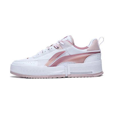(W) Li-Ning Casual Skate Shoes 'White Pink'