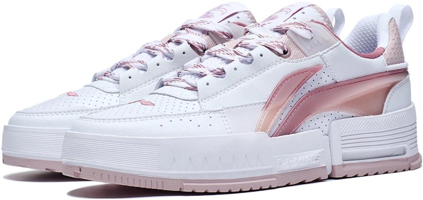 (Women) Li-Ning Casual Skate Shoes 'White Pink' AGCT136-3 Lookbook (Women) Li-Ning Casual Skate Shoes 'White Pink' AGCT136-3