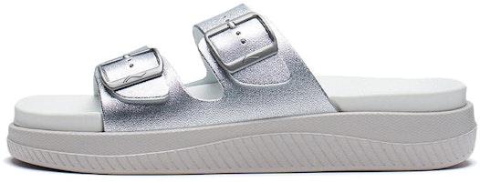 (Women) Li-Ning Clap Stylish Casual Fashion Silver Slippers AGAS004-2 (Women) Li-Ning Clap Stylish Casual Fashion Silver Slippers AGAS004-2