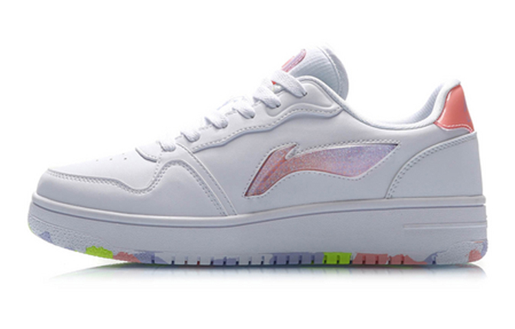 (Women) Li-Ning Classic Casual Sneakers 'White Purple' AGCP362-1