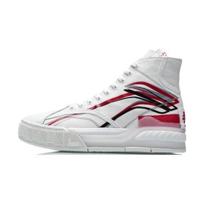(W) Li-Ning Classic High-Top 'White Red'