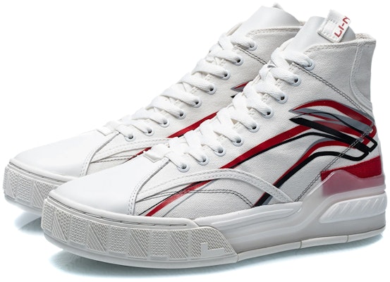 (W) 리닝 클래식 하이탑 '화이트 레드' AGCR216-2 Lookbook (W) 리닝 클래식 하이탑 '화이트 레드' AGCR216-2