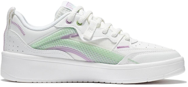 LiNing李寧 減震耐磨 低筒 板鞋 女款 白綠 Order LiNing李寧 減震耐磨 低筒 板鞋 女款 白綠