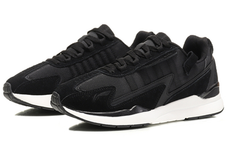 Lookbook 李寧 LiNing 紫電 經典休閒 低幫 跑步鞋 女款 黑白