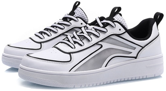 (W) Li-Ning Clásico Casual Low 'Blanco Negro Contorneado' AGCP128-3 Lookbook (W) Li-Ning Clásico Casual Low 'Blanco Negro Contorneado' AGCP128-3