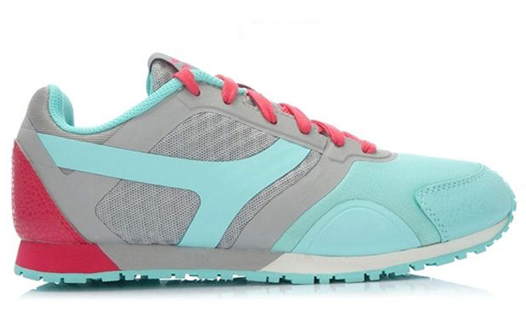 Order LiNing李寧 透氣輕便舒適 經典低筒休閒跑步鞋 女款 藍灰