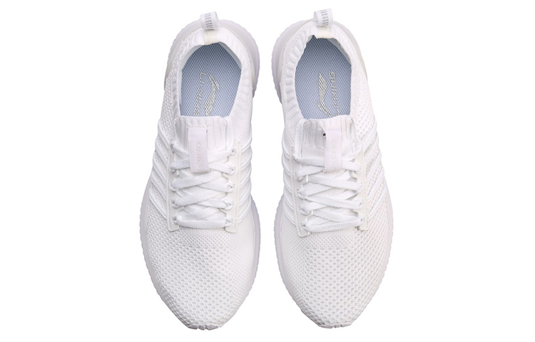 Shop LiNing李寧 一體織減震經典跑步鞋 女款 白色