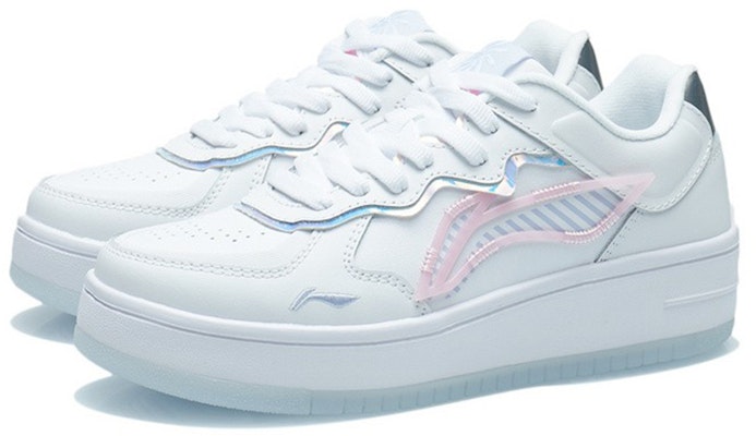 (Women) Li-Ning Classic Skateboarding 'White Blue' AGCR304-1 Lookbook (Women) Li-Ning Classic Skateboarding 'White Blue' AGCR304-1