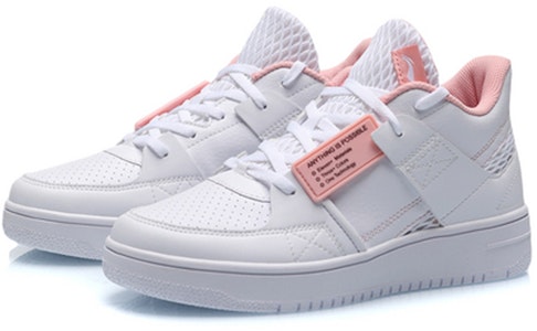 李宁防滑耐磨中帮籃球鞋 女款 粉白 Lookbook 李宁防滑耐磨中帮籃球鞋 女款 粉白