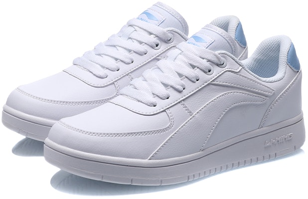 (Women) Li-Ning Classic Skateboarding Low 'White Blue' AGCP422-4 Lookbook (Women) Li-Ning Classic Skateboarding Low 'White Blue' AGCP422-4